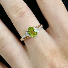 Load image into Gallery viewer, 9CT Yellow Gold Peridot and Diamond Ring
