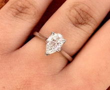 Load image into Gallery viewer, 18ct White Gold 1.00ct Solitaire Pear Diamond Ring
