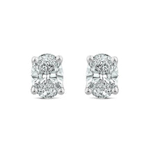 Load image into Gallery viewer, 18ct White Gold Oval 1.00ct Diamond Studs
