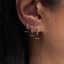 Load image into Gallery viewer, 9ct Yellow Gold 0.10pts Emeralds Earrings
