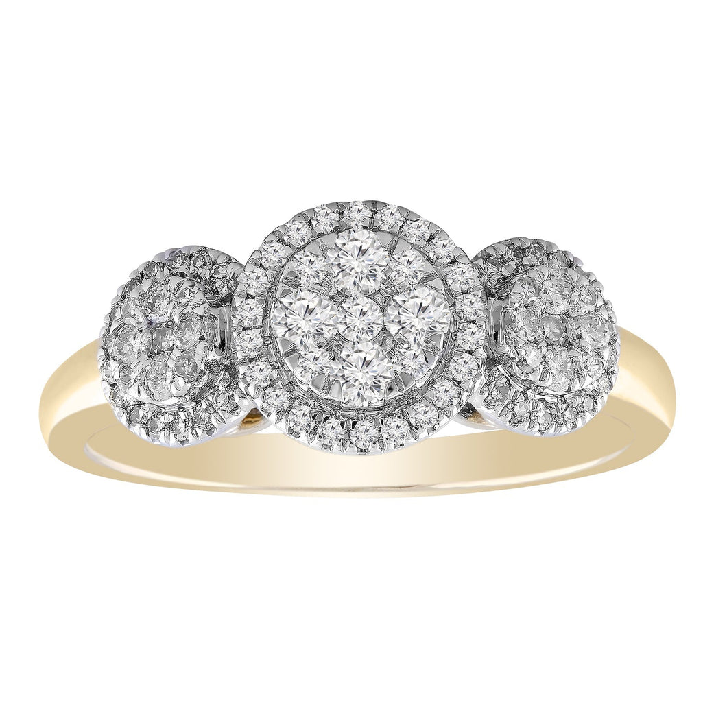 9ct Yellow Gold 0.50ct Diamond Ring