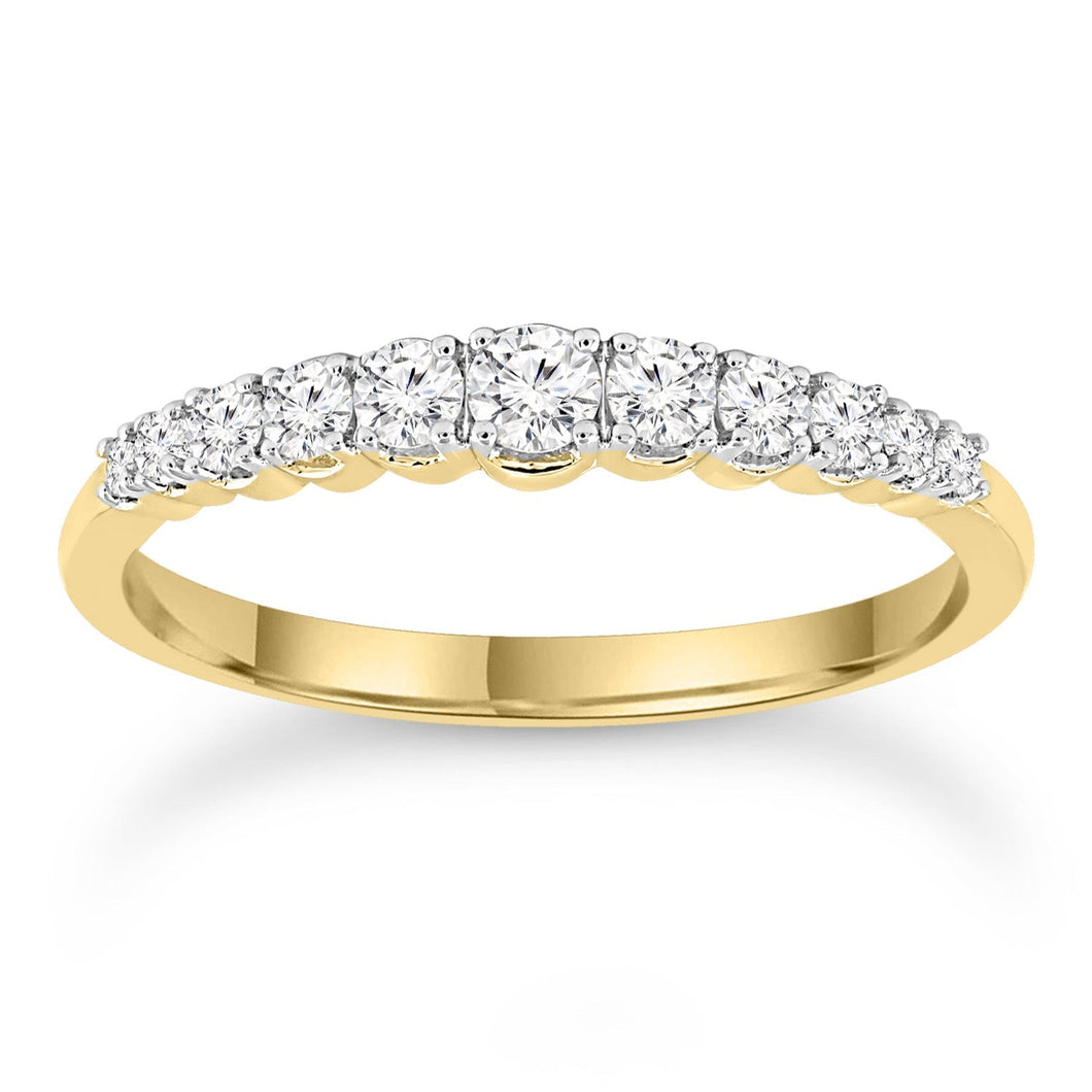 9ct Yellow Gold 0.33ct Diamond Band