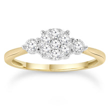 Load image into Gallery viewer, 9ct Yellow Gold 0.33ct Diamond Ring
