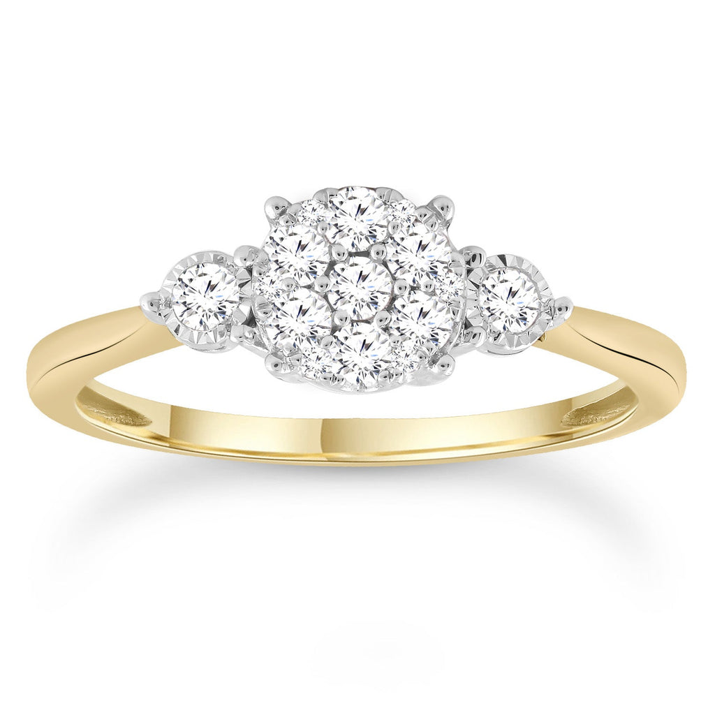 9ct Yellow Gold 0.33ct Diamond Ring