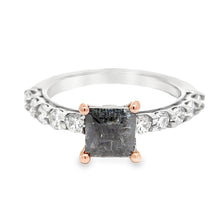 Load image into Gallery viewer, 9CT White Gold 2.28ct Salt &amp; Pepper Diamond Ring
