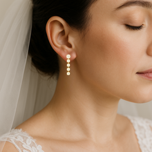 Load image into Gallery viewer, 10ct Yellow Gold 1.00ct Diamond Stud Drop Earrings
