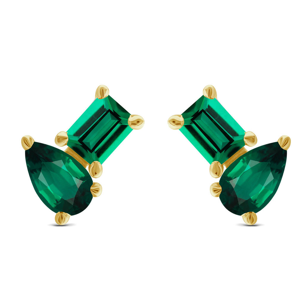 9ct Yellow Green Tourmaline Earrings