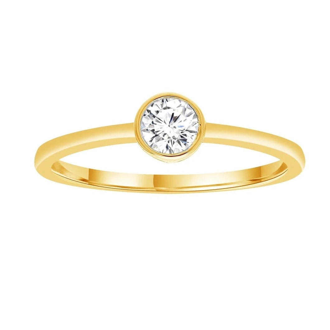 9ct Yellow Gold 0.25ct Round Diamond Ring