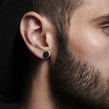 Load image into Gallery viewer, Black Stainless Steel Circle Studs (8mm)
