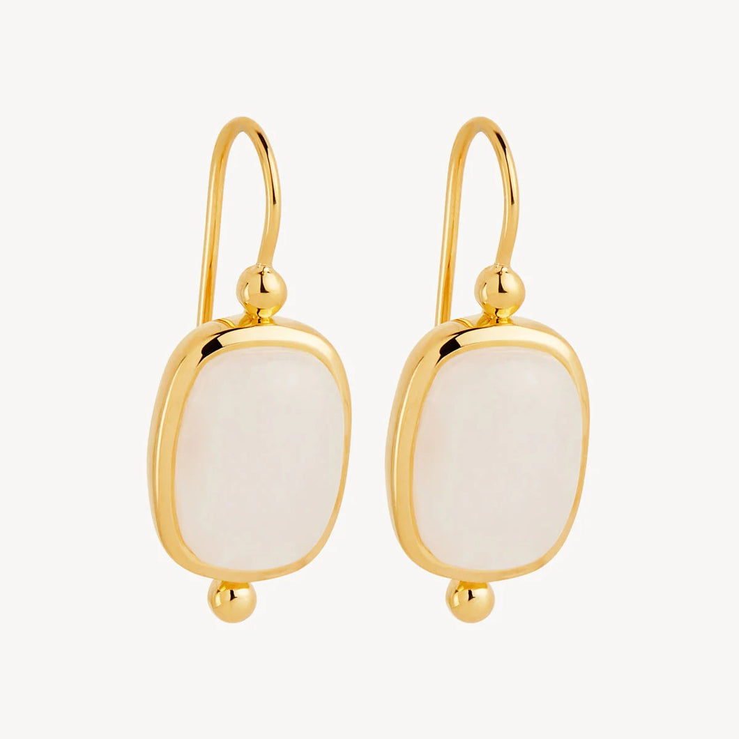 Fleur Rainbow Moonstone Earrings