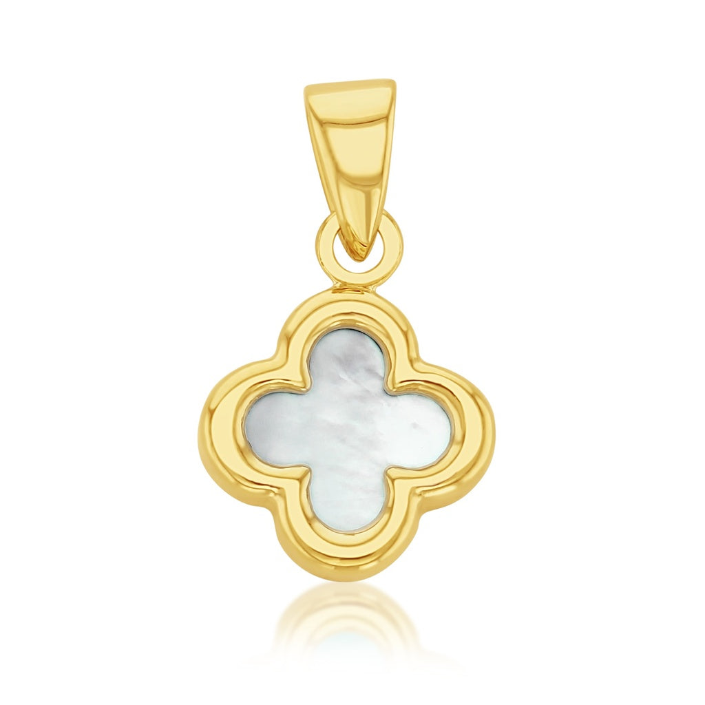 9ct Yellow Gold Clover Pendant (Small)