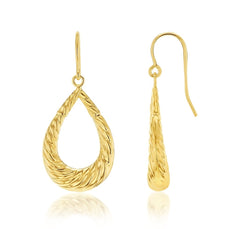 9ct Yellow Gold Silver Filled Drop Earrings