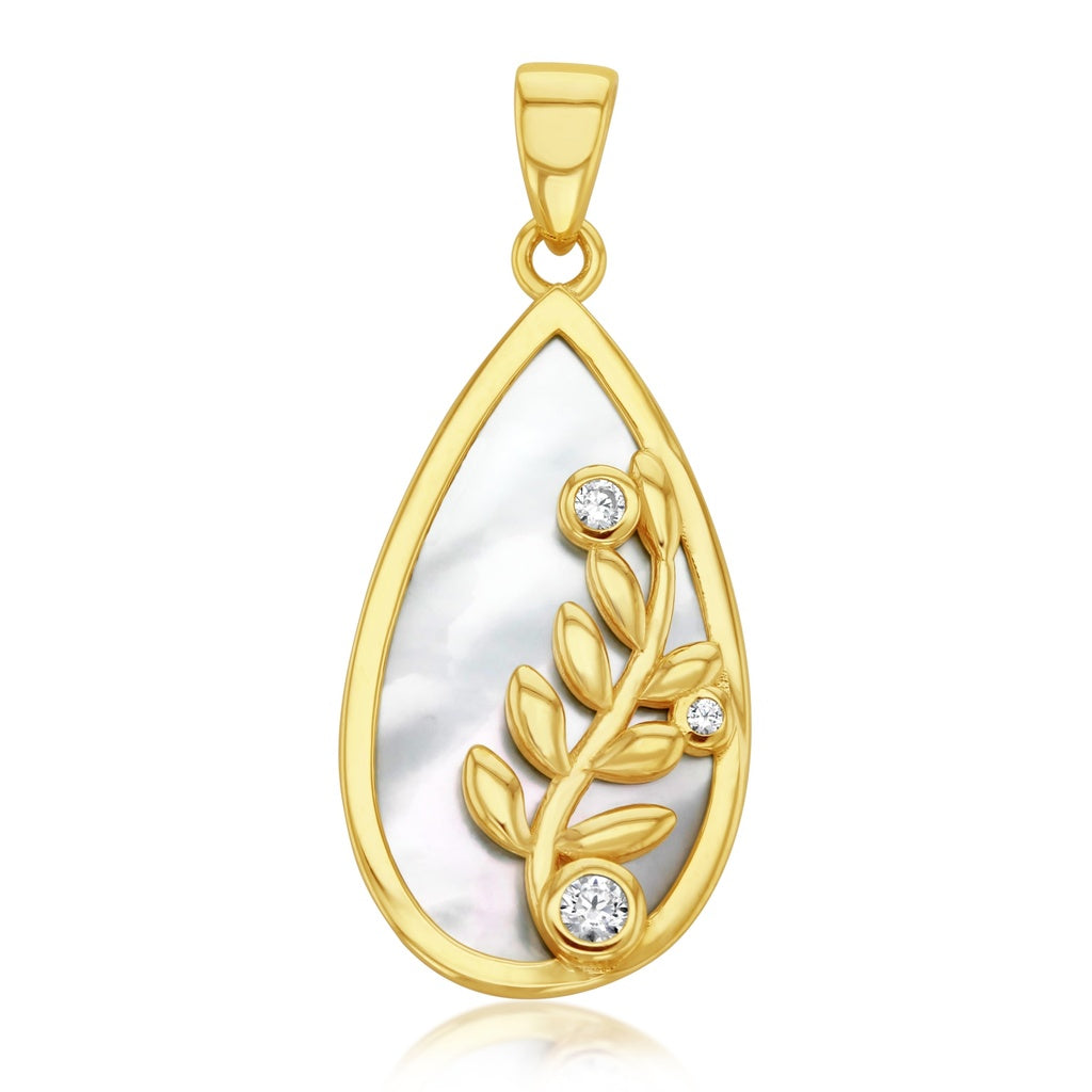9ct Yellow Gold Tear Drop Pendant