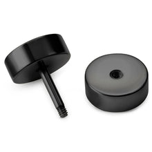 Load image into Gallery viewer, Black Stainless Steel Circle Studs (8mm)
