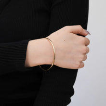 Load image into Gallery viewer, 9ct Yellow Gold Silver Filled Bangle (65mm)
