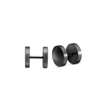 Load image into Gallery viewer, Black Stainless Steel Circle Studs (8mm)
