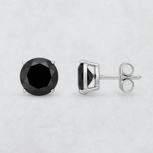 Load image into Gallery viewer, Black CZ Studs 6mm
