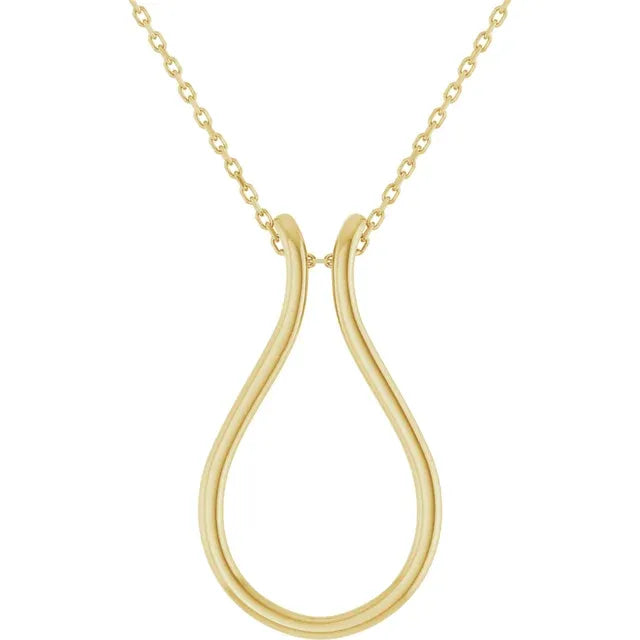 10ct Yellow Gold Ring Holder Pendant