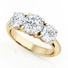 Load image into Gallery viewer, 9ct Yellow Gold 1.00ct Diamond Trilogy Ring
