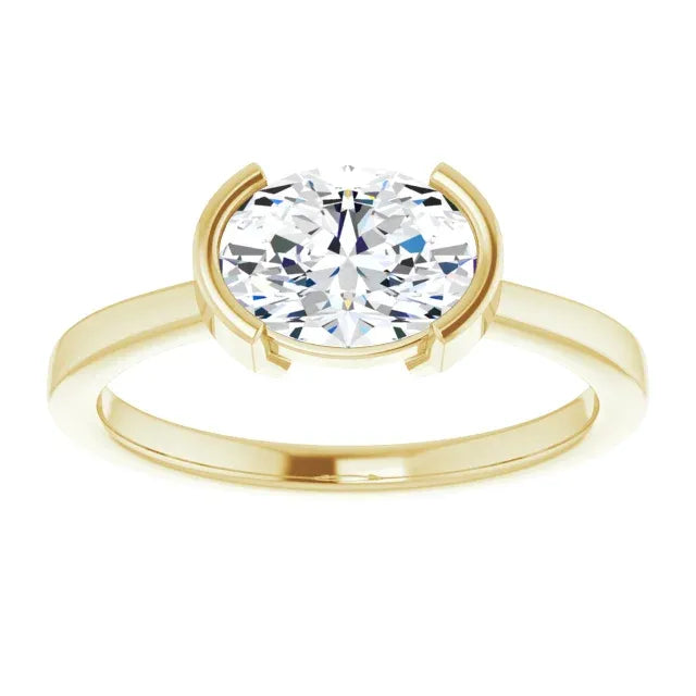 9ct Yellow Gold 1.52ct Oval Diamond Ring