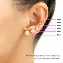 Load image into Gallery viewer, 9ct Yellow Gold 6mm Ball Stud Earrings
