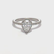 Load and play video in Gallery viewer, 18CT White Gold 1.40ct Pear Diamond Ring
