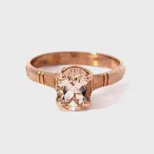 Load and play video in Gallery viewer, 9CT Rose Gold Morganite Ring
