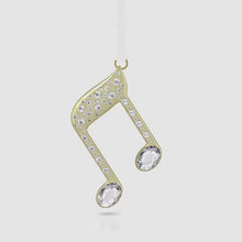 Load and play video in Gallery viewer, Holiday Magic: Double Music Note Ornament
