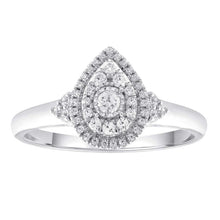 Load image into Gallery viewer, 9CT White Gold 0.33ct Pear Diamond Ring
