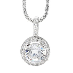 Sterling Silver CZ Necklace