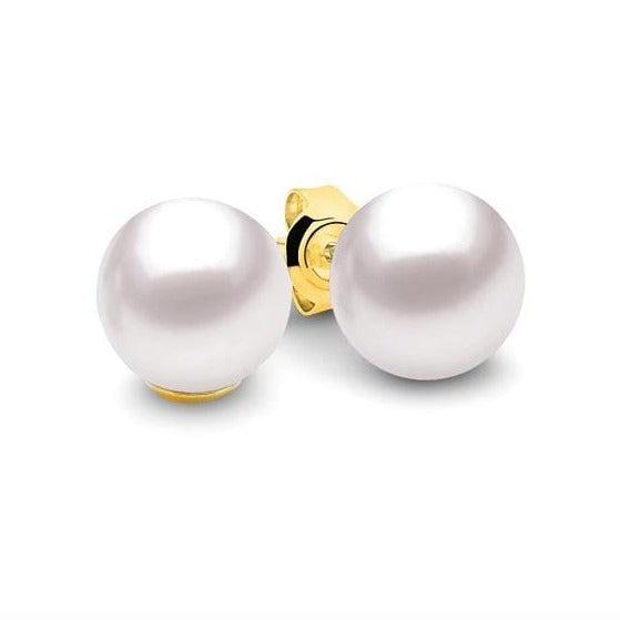 9CT Pearl 9mm Stud Earrings