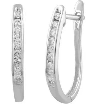 9CT White Gold 0.17ct Diamond Earrings