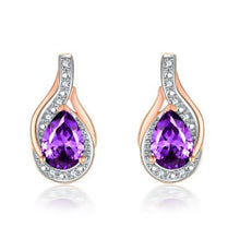 Load image into Gallery viewer, 9CT Amethyst and Diamond Earrings
