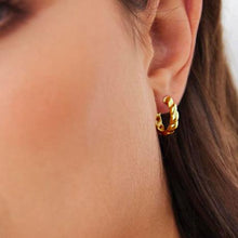 Load image into Gallery viewer, Zippy Twist Huggie Earrings
