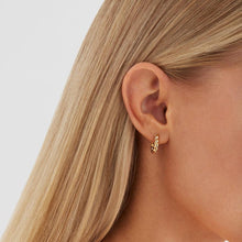 Load image into Gallery viewer, Zippy Twist Huggie Earrings
