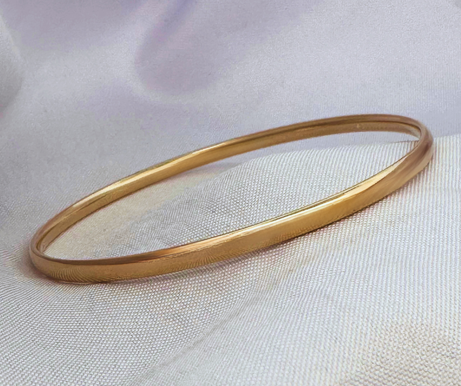 9ct Yellow Gold Silver Filled Bangle