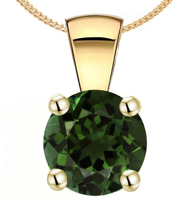 9CT Green Tourmaline Pendant