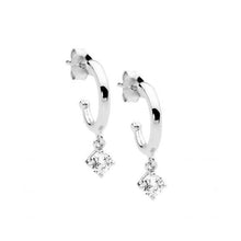 Load image into Gallery viewer, Ellani Sterling Silver Cubic Zirconia Earrings
