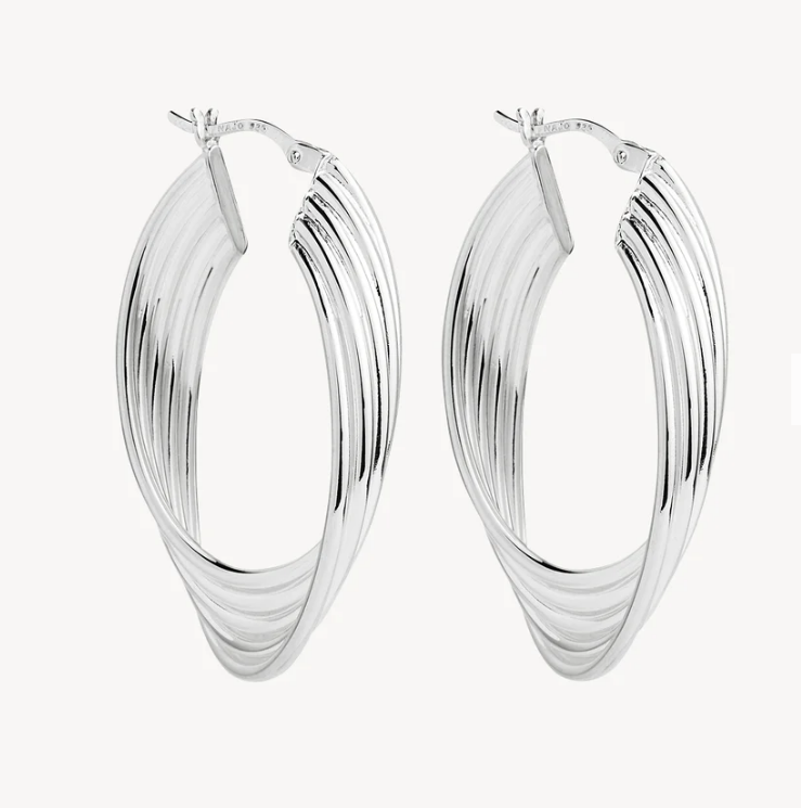 Awaken Silver Hoops