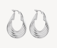 Load image into Gallery viewer, Revival Silver Hoop Earrings
