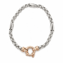 Load image into Gallery viewer, 9CT WHITE &amp; ROSE GOLD BRACELET
