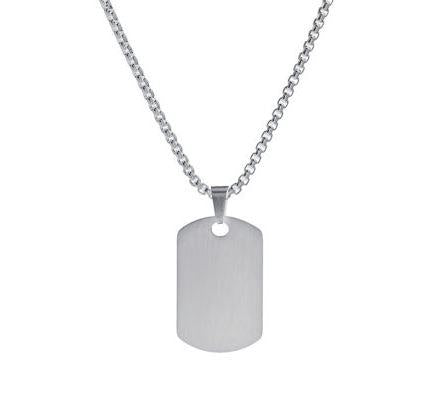 Steel Dog Tag Necklace