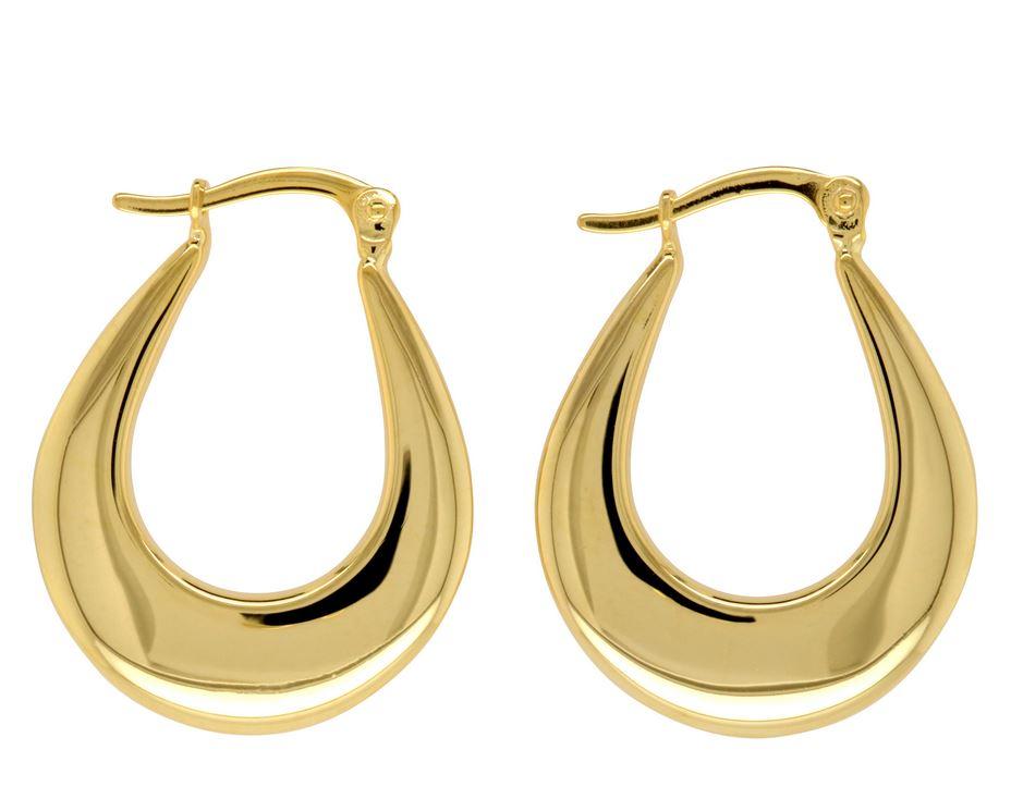 9ct Yellow Gold Silver Filled Earrings