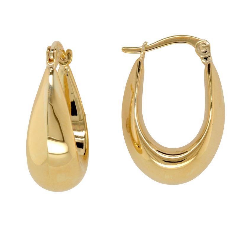 9ct Yellow Gold Silver Filled Earrings