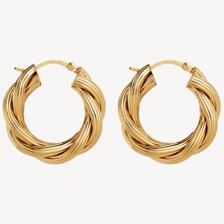 Gold Glamour Hoop Earrings