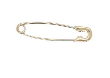 9CT YELLOW GOLD SAFETY PIN