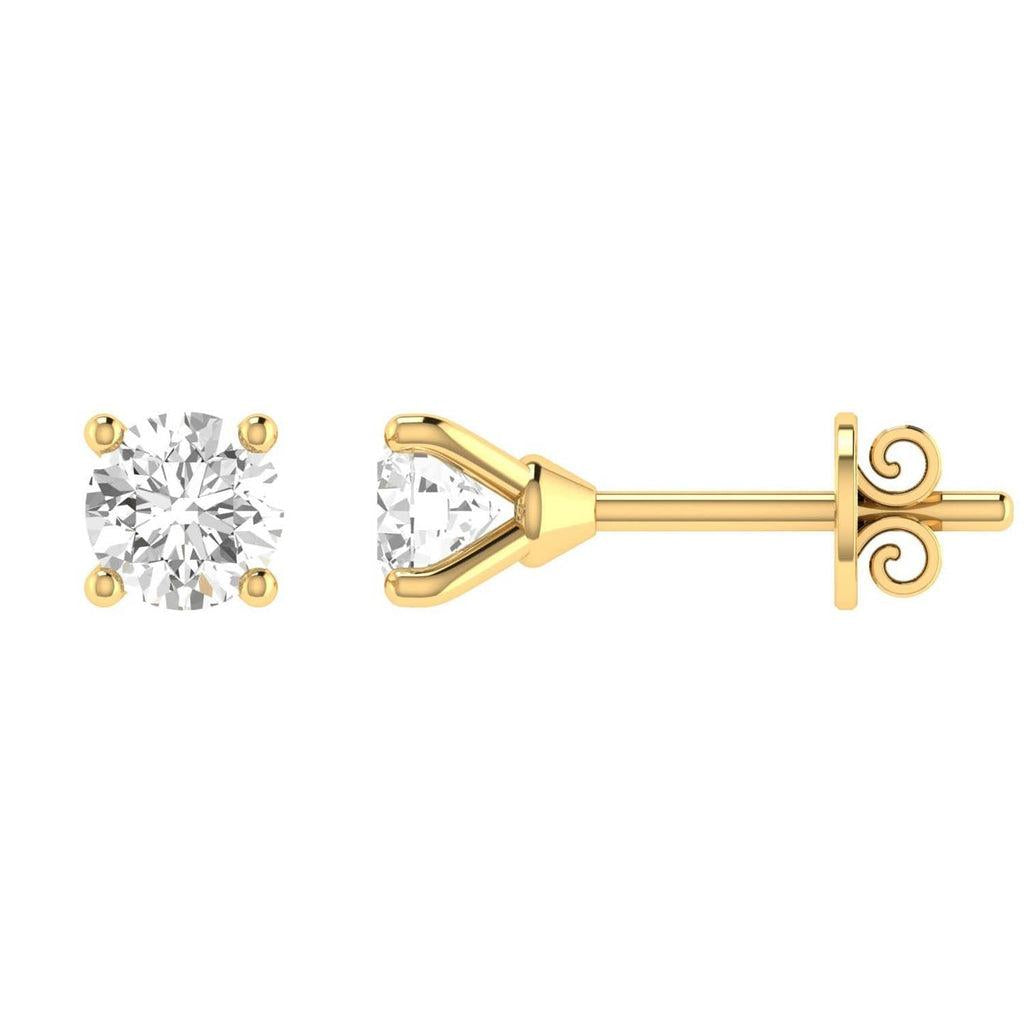 9ct Yellow Gold 0.25ct Diamond Stud Earrings