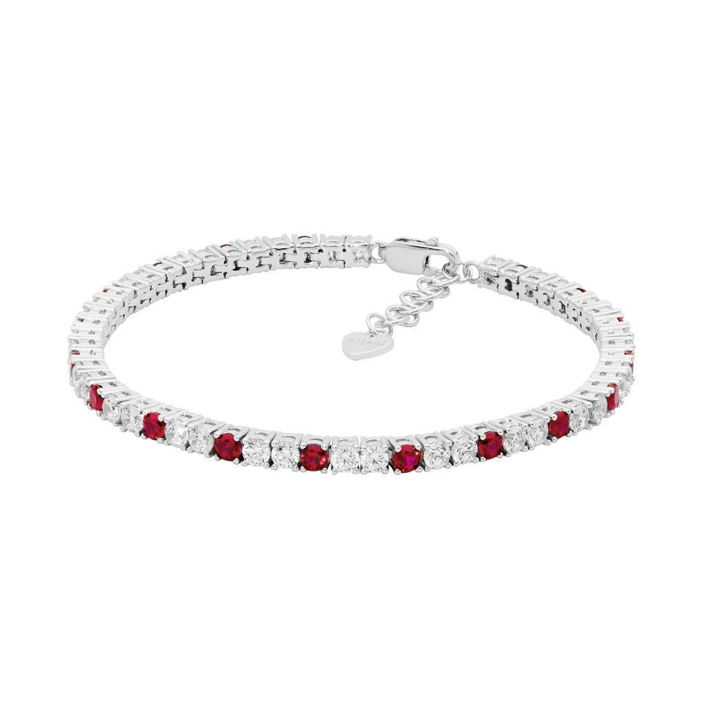 Ellani Red CZ Tennis Bracelet