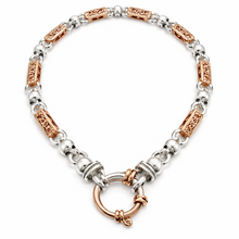 Load image into Gallery viewer, 9CT ROSE GOLD &amp; STERLING SILVER BRACELET
