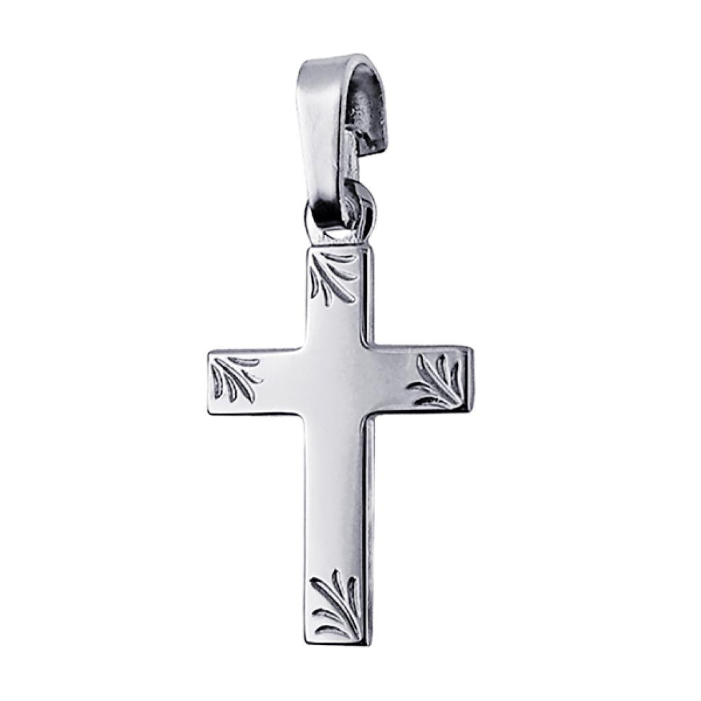 9ct White Gold Cross Pendant